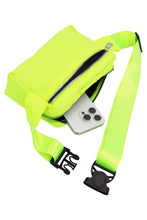 Load image into Gallery viewer, Matte Neon Color Belt Bum Fanny Pack