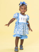 Load image into Gallery viewer, Breezy Bunnies Embroidered Ruffle Outfit