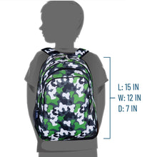 Load image into Gallery viewer, Green Camo  Backpack - 15 Inch