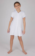 Load image into Gallery viewer, Girls Towel Terry Zip Up Cover-up with Pompom