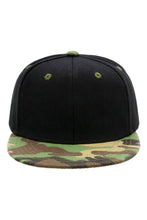 Load image into Gallery viewer, Kids Solid Twill Snap Back Flat Bill Cap