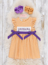 Load image into Gallery viewer, Louisiana Smocked Gingham Dress