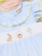Load image into Gallery viewer, Blessed Bunny Smocked Cotton Ruffle Dress