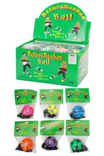 Load image into Gallery viewer, Throw Back Sports Bouncy Rubber Return Ball - 24 Pcs