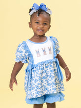 Load image into Gallery viewer, Breezy Bunnies Embroidered Ruffle Outfit