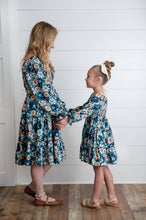 Load image into Gallery viewer, Women's Grace Winter Floral Mommy &amp; Me Matching Tiered Dress