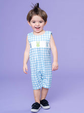 Load image into Gallery viewer, Bunny Lineup Gingham Smocked Johnny