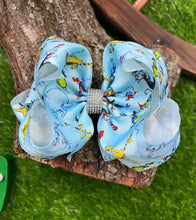 Load image into Gallery viewer, ELEPHANT CHARACTER PRINTED HAIR BOW. BW-DSG-814 4PCS/$10