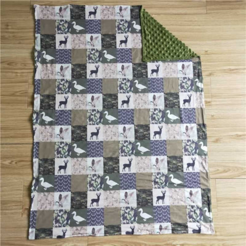 Block deer and duck blanket