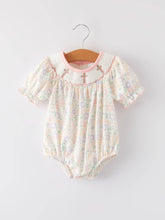 Load image into Gallery viewer, Easter Cross Smocking Embroidery Colorful Romper