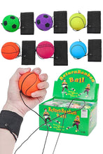 Load image into Gallery viewer, Throw Back Sports Bouncy Rubber Return Ball - 24 Pcs