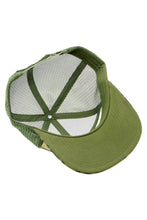 Load image into Gallery viewer, Solid Front Nylon Camo 7 Panel Flat Trucker Hat
