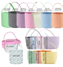 Load image into Gallery viewer, Gingham/Seersucker Bucket Bag