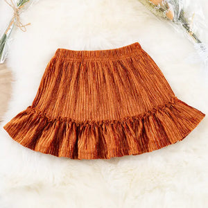 Rust velvet skirt