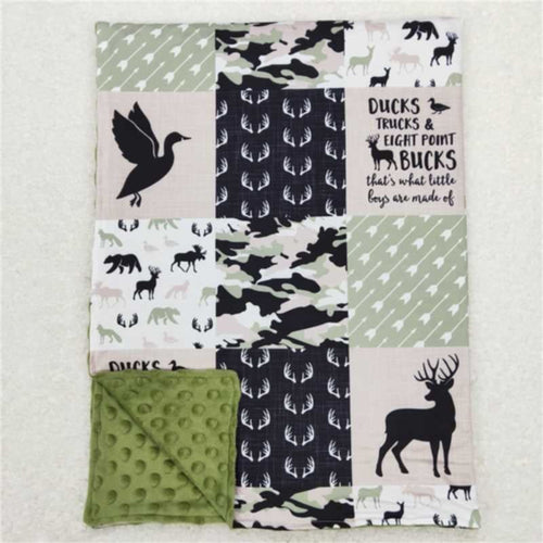 Block hunting ducks,bucks and trucks blanket