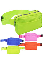 Load image into Gallery viewer, Matte Neon Color Belt Bum Fanny Pack