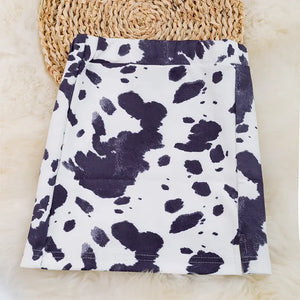 Cow print skirt