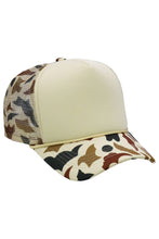 Load image into Gallery viewer, Camouflage Five Panel Foam Trucker Hat