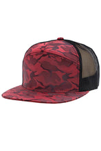 Load image into Gallery viewer, Camouflage Polyester Fabric 7 Panel Flat Bill Trucker Hat