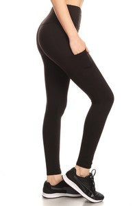 Black High Waist Fleece Lined Leggings