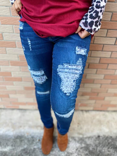 Leop distressed Jeans