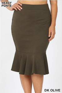 Heavy Ponte Flare skirt