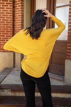 Load image into Gallery viewer, Mustard Dolman Cinched top