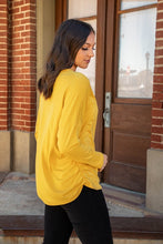 Load image into Gallery viewer, Mustard Dolman Cinched top