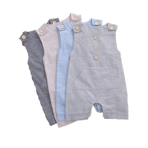 Boy Button Romper