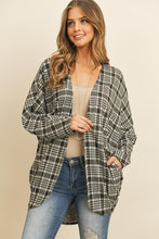 Load image into Gallery viewer, Plaid Round Hem Cardigan 67
