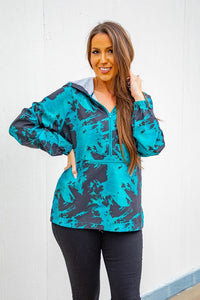 Blk/teal Windbreaker