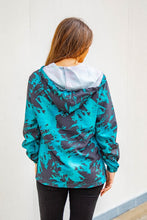 Load image into Gallery viewer, Blk/teal Windbreaker