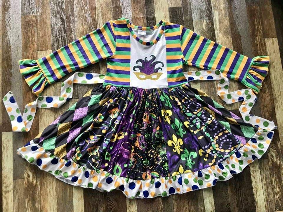 Mardi Gras twirl dress