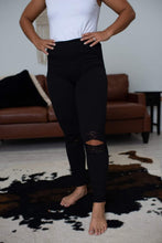 Load image into Gallery viewer, Lace Knee Leggings