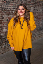 Load image into Gallery viewer, Mustard High Low Waffle top