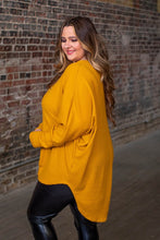 Load image into Gallery viewer, Mustard High Low Waffle top