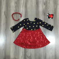 Red/Blk Sequin Dress