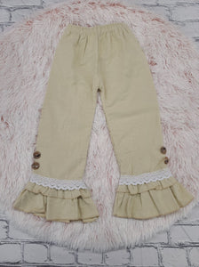 Cream/lace Ruffle Pant