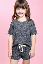Load image into Gallery viewer, Kids Waffle Knit Top and Short Set