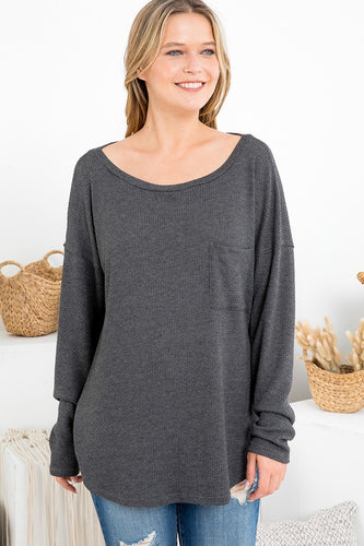 Charcoal Top w/pocket
