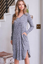 Load image into Gallery viewer, Long Sleeve Leopard Dress