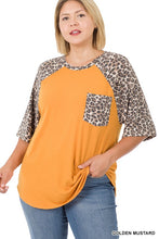 Load image into Gallery viewer, Leopard Sleeve Raglan top