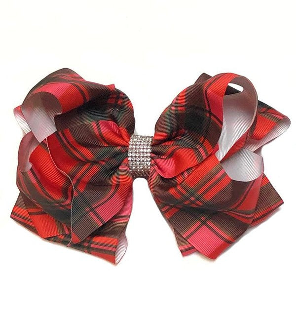 Red Plaid Bow