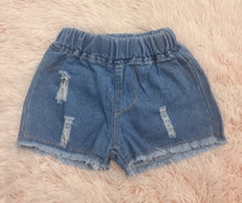 Load image into Gallery viewer, Girls Distressed Denim Short 63