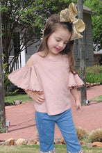 Load image into Gallery viewer, Mauve cold shoulder top
