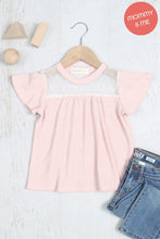 Load image into Gallery viewer, Girl's Flutter shirring top