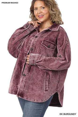 Vintage Washed Corduroy Shacket