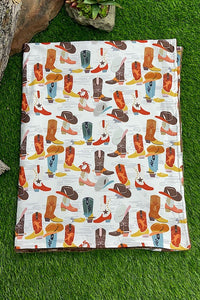 Cowboy Boots and Hats Blanket