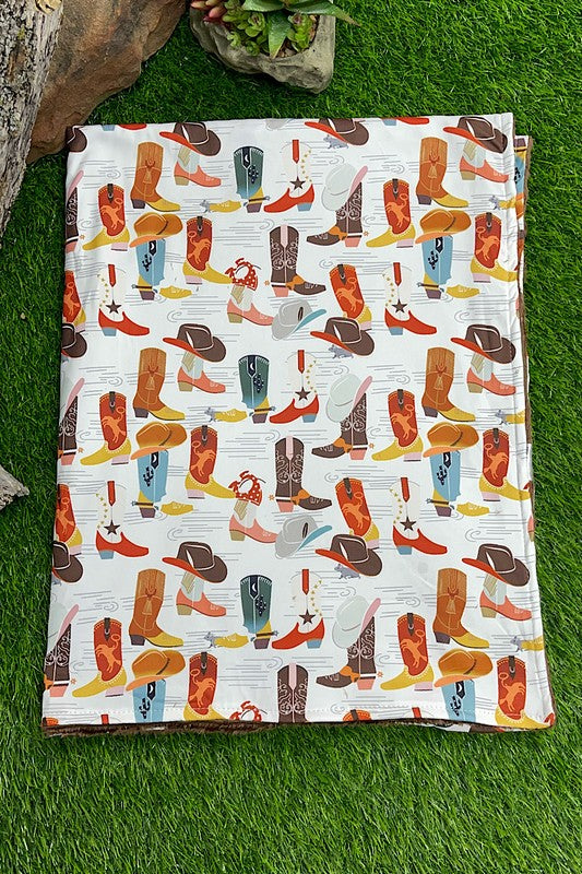 Cowboy Boots and Hats Blanket