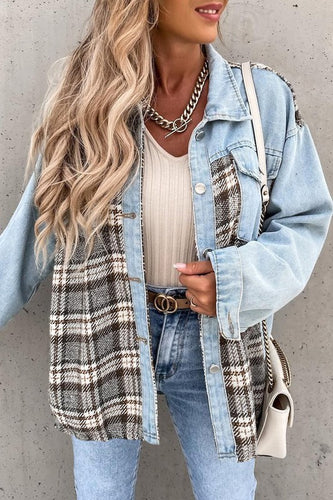 Plaid/Jean Shacket